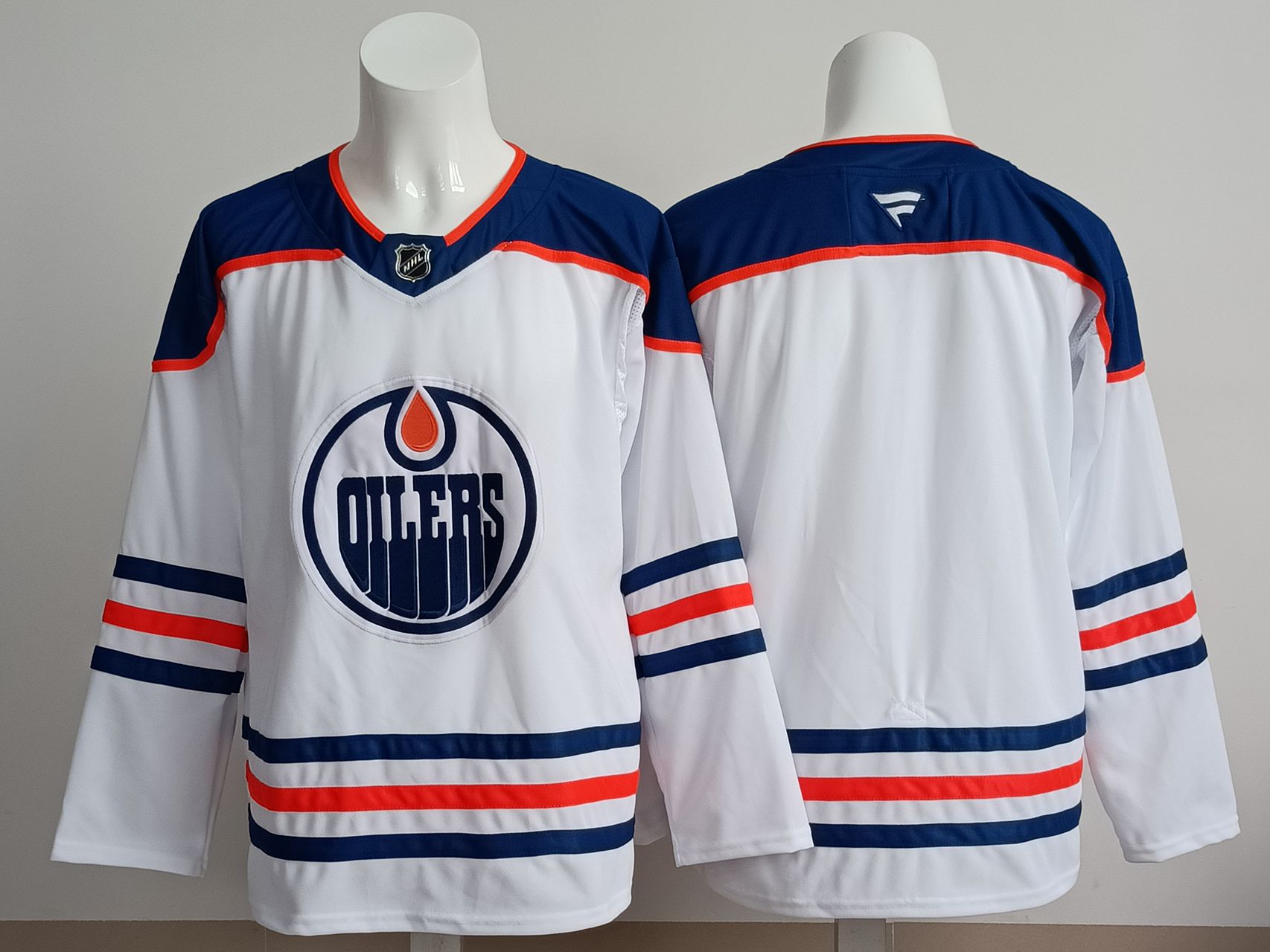 Men 2025 Edmonton Oilers Blank White Fanatics Home Premium NHL Jersey style 1->edmonton oilers->NHL Jersey